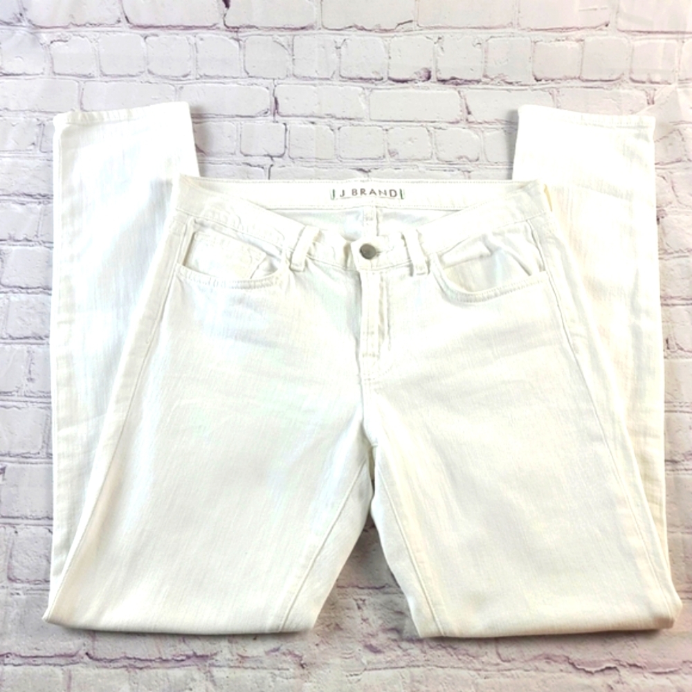 J Brand 811 Mid-Rise Skinny Jeans White 27
